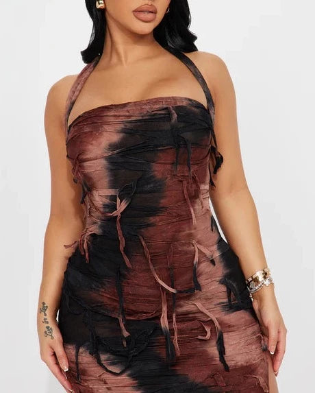 DISTRESSED MAXI DRESS